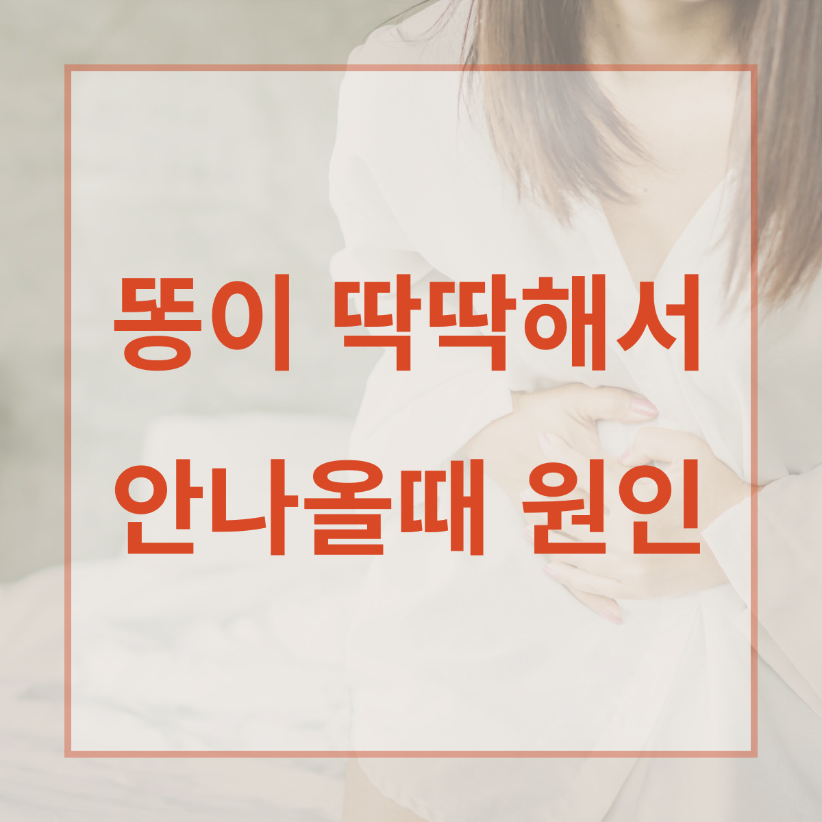 똥이 딱딱해서 안나올때